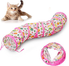 Cat Tunnel Tube Collapsible Indoor Cats Kitten Toy Peek Holes Foldable Pet Play