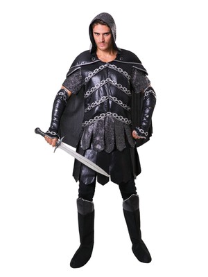 Knight Crusader Kostüm Für Erwachsene – Einheitsgröße (bis 111,8 Cm Brustumfang), Inkl. Hemd, Umhang, Hose, Stiefel-Oberteile, Kapuze