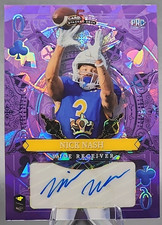Nick Nash 4/4 2024 Wild Card 5 Card Draw Rookie RC Auto Purple Ice Atlanta SSP. rookie card picture