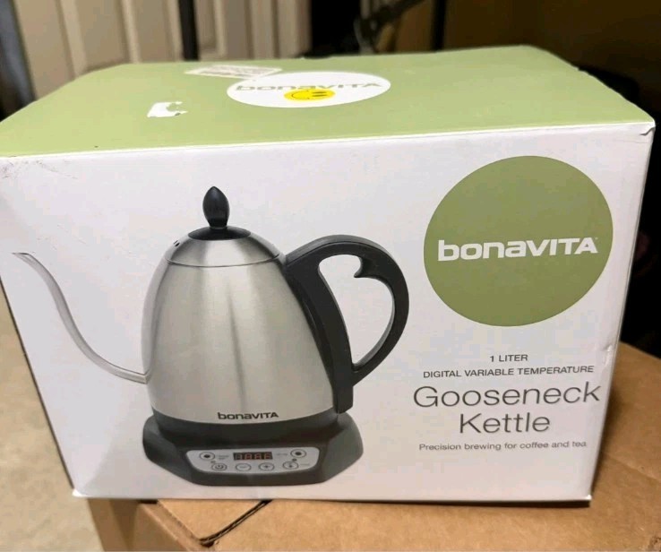 Bonavita 1.0L Stainless Gooseneck Cordless Kettle 1000W Temp Control