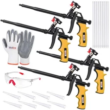 4 Pack Professional Spray Foam Insulation Gun (4 Foam Gun + 16 Nozzle), Teflo...