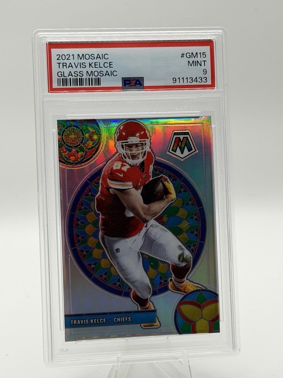 2021 Panini Mosaic - Glass Mosaic Travis Kelce #GM-15