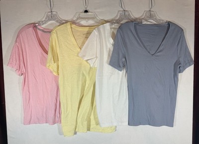 4 Ladies Spring T-Shirts, A New Day, Joyspun, Universal Spread, & Time and Tru.