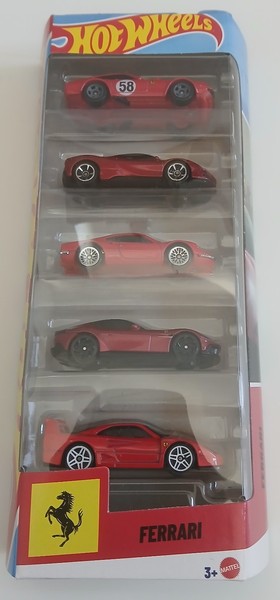 Hot Wheels Ferrari 5 Pack | 2026 | 5Er NEU OVP | F40 Dino SF90 206 GT 365 GTB4-image