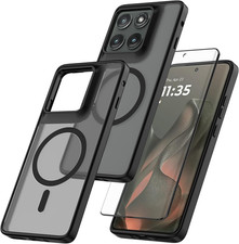 Magnetic for Motorola Edge 5G 2025 Case with Tempered Glass Screen Protector Ma