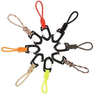 8 Pcs Paracord-Lanyard Für Den Außenbereich Camping-zubehör Schlüsselbundhaken