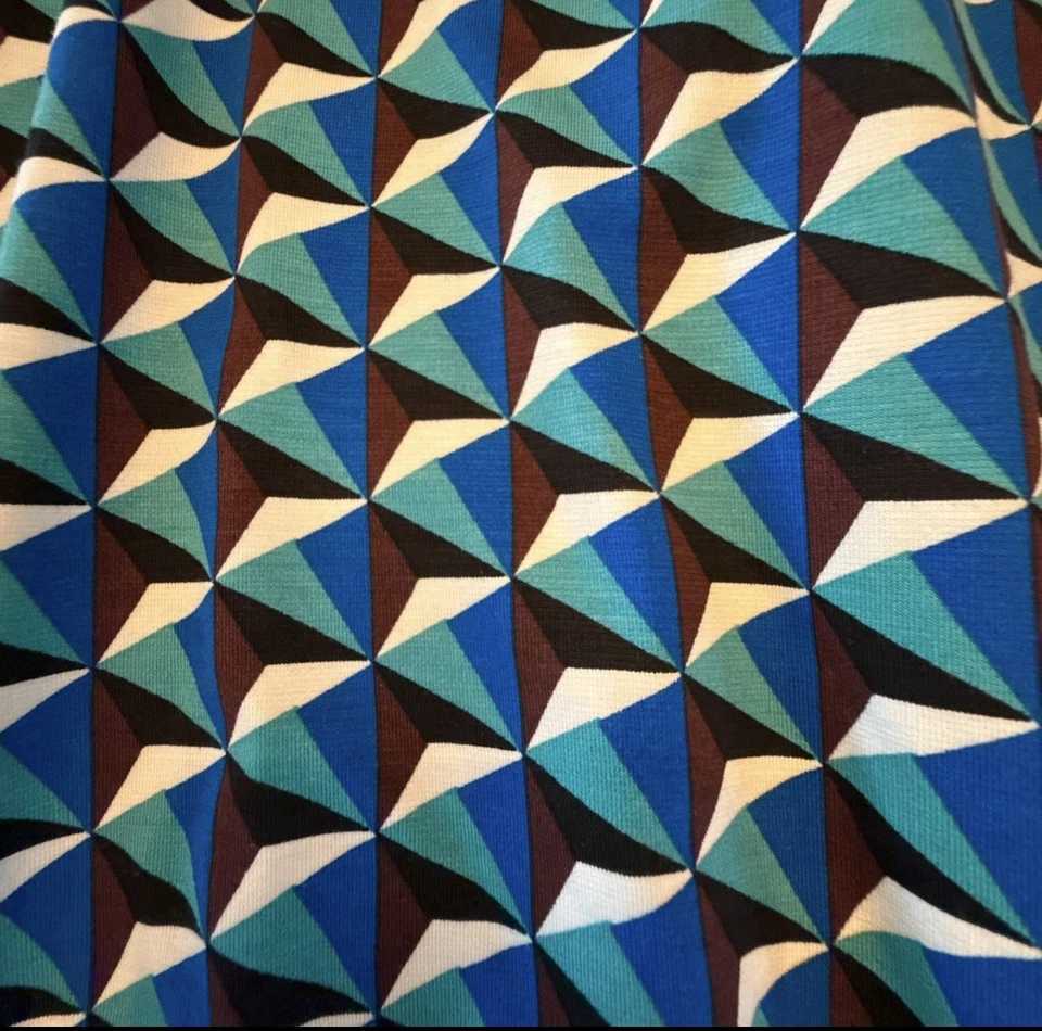 ¡NUEVO! VESTIDO CAMISERO DIANE VON FURSTENBERG Clásico DVF VESTIDO ENVOLVENTE Geo Mod abotonado S Foto 2 de 4