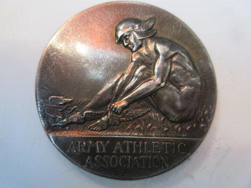 ARMY ATHLETICS ASSOCIATION MEDAL IN STERLING SILVER 44MM 51.11 GRAMS TO CPL FOX