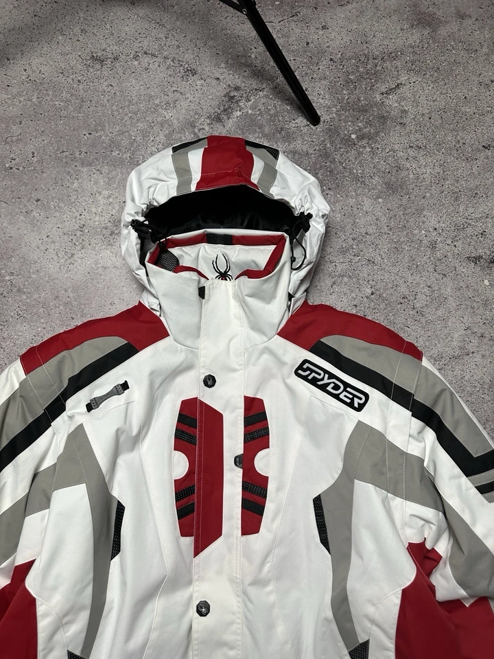Spyder Men Ski Jacket XXL Sz 56 Winter Hoodie 2-in-1 Removable Sleeves Men - Image 3 of 4