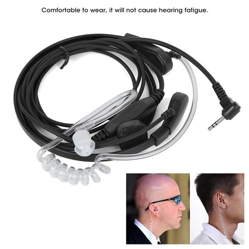 `2Pcs 2.5Mm Walkie Talkie Headset Throat Vibration Mic For Cb Tlkr - Photo 12/12