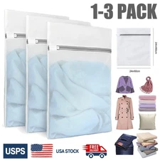 1/3pcs Large Honeycomb Mesh Laundry Bag Durable Reusable Delicate Organizer Bag