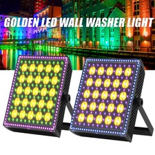 4X Golden LED Wall Washer Light 250W RGB Strobe DMX512 Auto Sound Activated Xmas