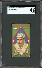 1911 Honest Long Cut Tobacco Baseball T205 John Jack Barry SGC 4