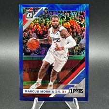 2019-20 OPTIC PRIZM BASKETBALL BLUE NUMBERED /99 HOLO MARCUS MORRIS SR TRADED