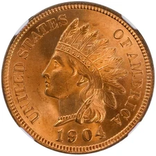 1904 1C Indian Head Cent _ NGC MS66RD _ Gorgeous Superb Gem! _ [JX-825]
