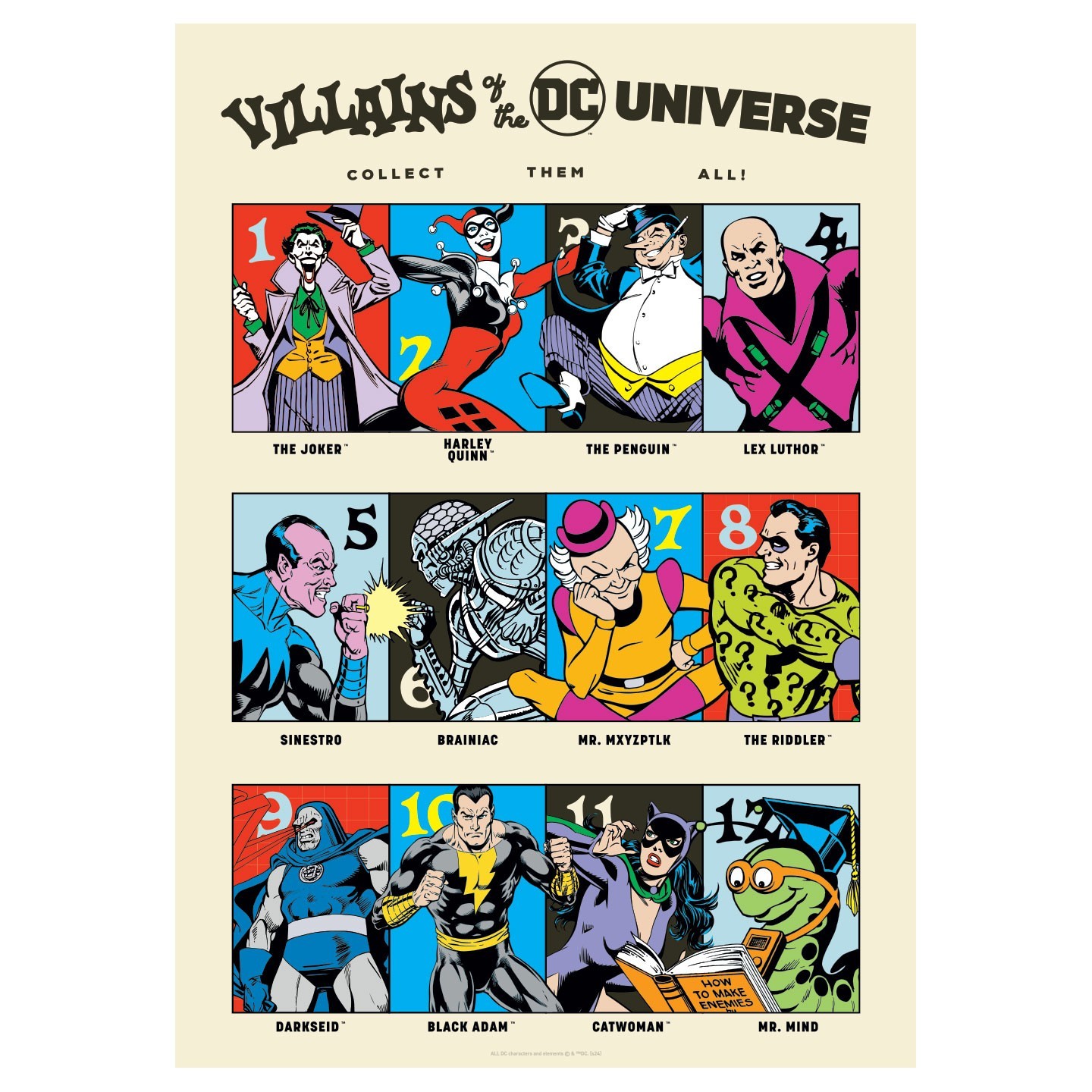 DC 90th Anniversary Villains Art print - Image 2