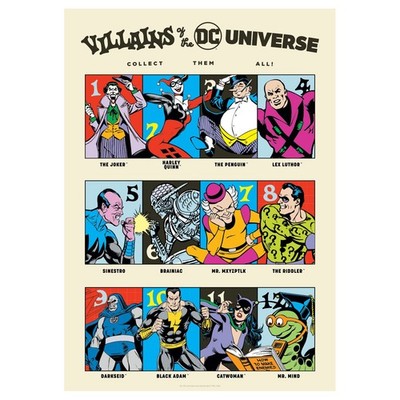 DC Comics 90th Anniversary Villains A3 Kunstdruck