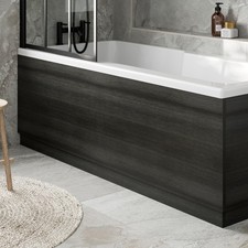 Modern Bathroom 1700mm Front Side Bath Panel 16mm MFC Charcoal Grey Easy Cut