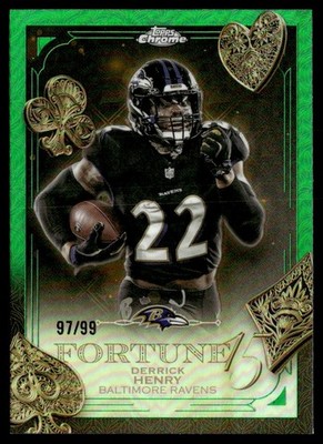 2025 Topps Chrome Fortune 15 Green Derrick Henry 97/99 #F15-10