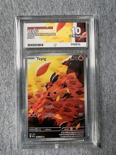 Pokémon TCG Tepig Illustration Rare Holo Sv: White Flare 096/086 Ace 10
