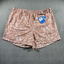 Columbia PFG Shorts Mens 2XL Pink Fishing Print Omni-Shade UPF 50 Swim Trunks