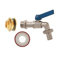 Geka Regentonnen-Anschlussset Ms Ig 3/4 Zoll Nenn-Gr.19Mm Ag 1 Zoll KugelhäHne