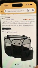 Siedihit dog cat playpen indoor for MEDIUMdog crate pop up portable new in case