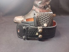 1021 DUTYMAN 50 Full Grain Leather Belt W/ Accessory Holder Great Condition! 