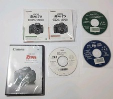 Canon Rebel T5 EOS 1200D Instruction Owners Manuals - 3 CDs - DVD Set New