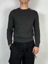 Polo Ralph Lauren Gray green Embroidered Logo Knit Sweater Jumper Pullover