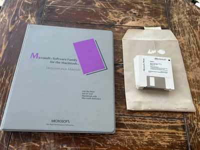 Vintage Microsoft Macintosh Demo Software Lot Excel Word Multiplan Floppy