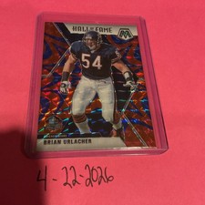Brian Urlacher HOF Reactive Blue Prizm SP 2020 Panini Mosaic #282 Chicago Bears