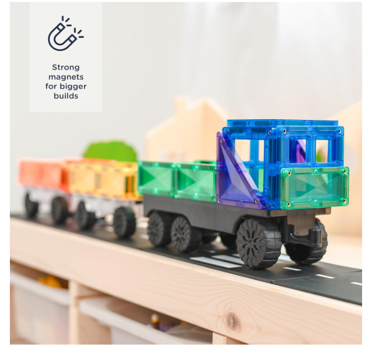 Connetix Rainbow Transport Pack – 50‑Piece Magnetic Building Set - Free Shipping
