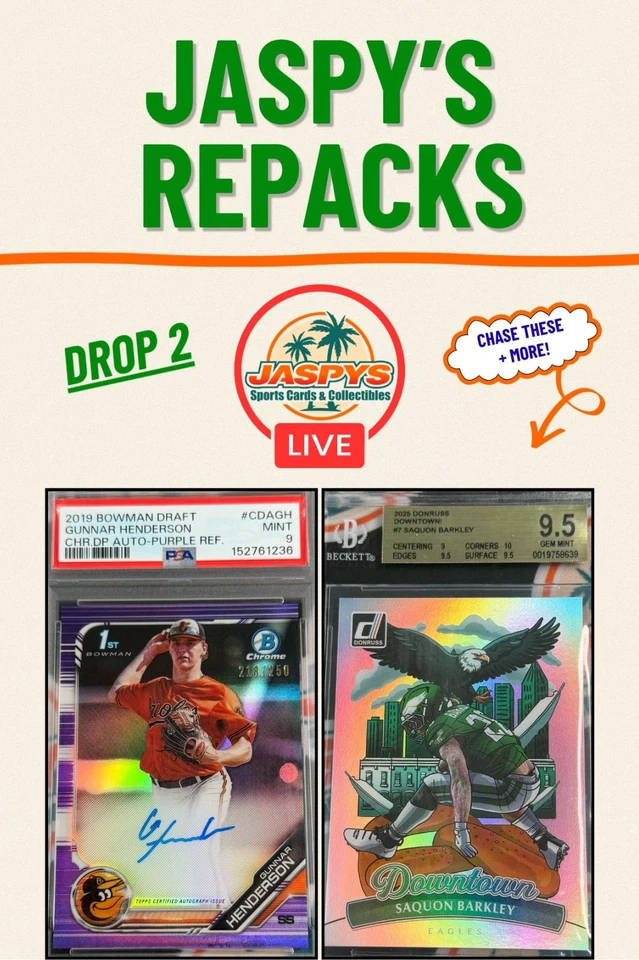 HIGH END JASPY'S REPACK - INSANE GRAILS + CHASERS! $1 START!