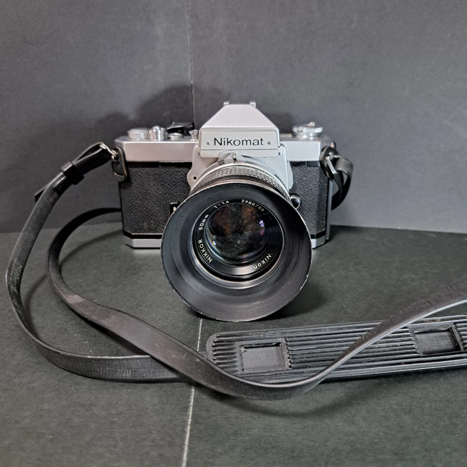 🐾【N MINT】vintage Nikkormat FT2 SLR film Camera + 【Exc-】50mm 1.4 Lens from Japan - Image 2 of 4