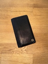 Original Chanel Schwarz Lammleder CC Knopf Langbörse Long Wallet