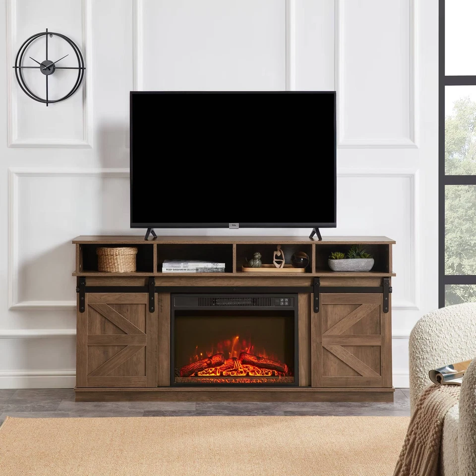 FunniHomi Fireplace TV Stand for up to 65", Entertainment Center w/ 4 Drawers - Image 4 of 4