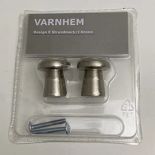 IKEA DRAWER PULL VARNHEM DISCONTINUED Brushed Stainless Knob Drawer Handle