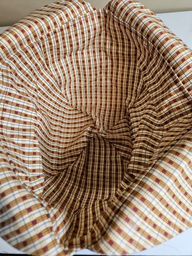 Longaberger Fodera Tessuto Casale Frutteto Plaid 2173396 Rosso Beige - Foto 2 di 8