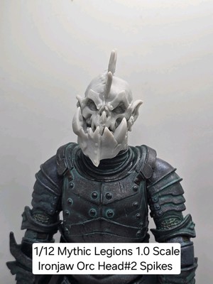 3d Printed IRONJAW ORC Head#2 For 1.0 Scale Mythic Legions 1/12