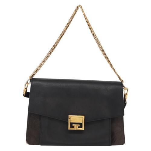 Givenchy Gv3 Flap Leather Black Handbag