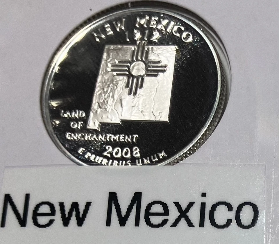 2008-S- 5 State Quarters all Silver Proof - Image 3 of 4