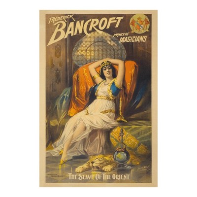 1895 Frederick Bancroft Slave of the Orient Poster Victorian Theater Magic