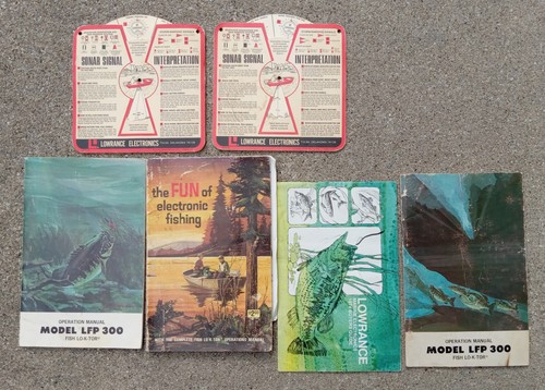 Vintage Lowrance Sonar Signal Interpretation & Fishing Calculator 1972, Manuals.