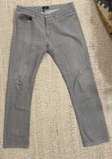 APC Jeans 33x32 Rue Madame Paris Slim Straight Faded Gray