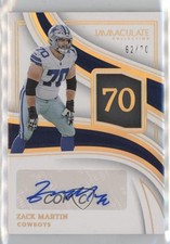 2023 Panini Immaculate Numbers Signatures 62/70 Zack Martin #INS-ZMAR Auto 1d3a