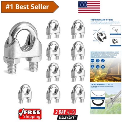 10 Pack M3 Stainless Steel Wire Rope Clips   Safe and Secure Outdoor Solution