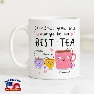 Funny Grandma Our Best-Tea Personalised Coffee Mugs