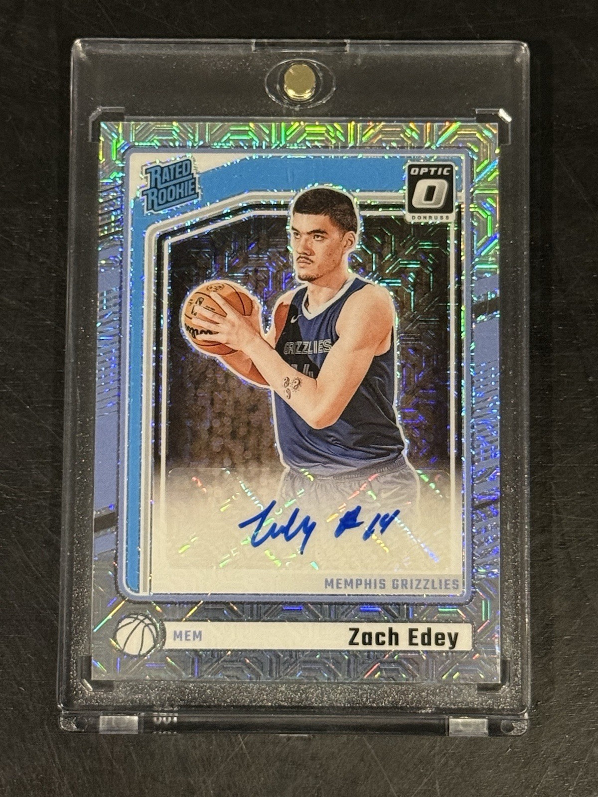 2024-25 Donruss Optic Zach Edey Rated Rookie Choice RC Auto #319 Grizzlies
