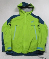 Trew Gear Jacket Womens Small Green Blue Touring Line Waterproof Hooded Ski